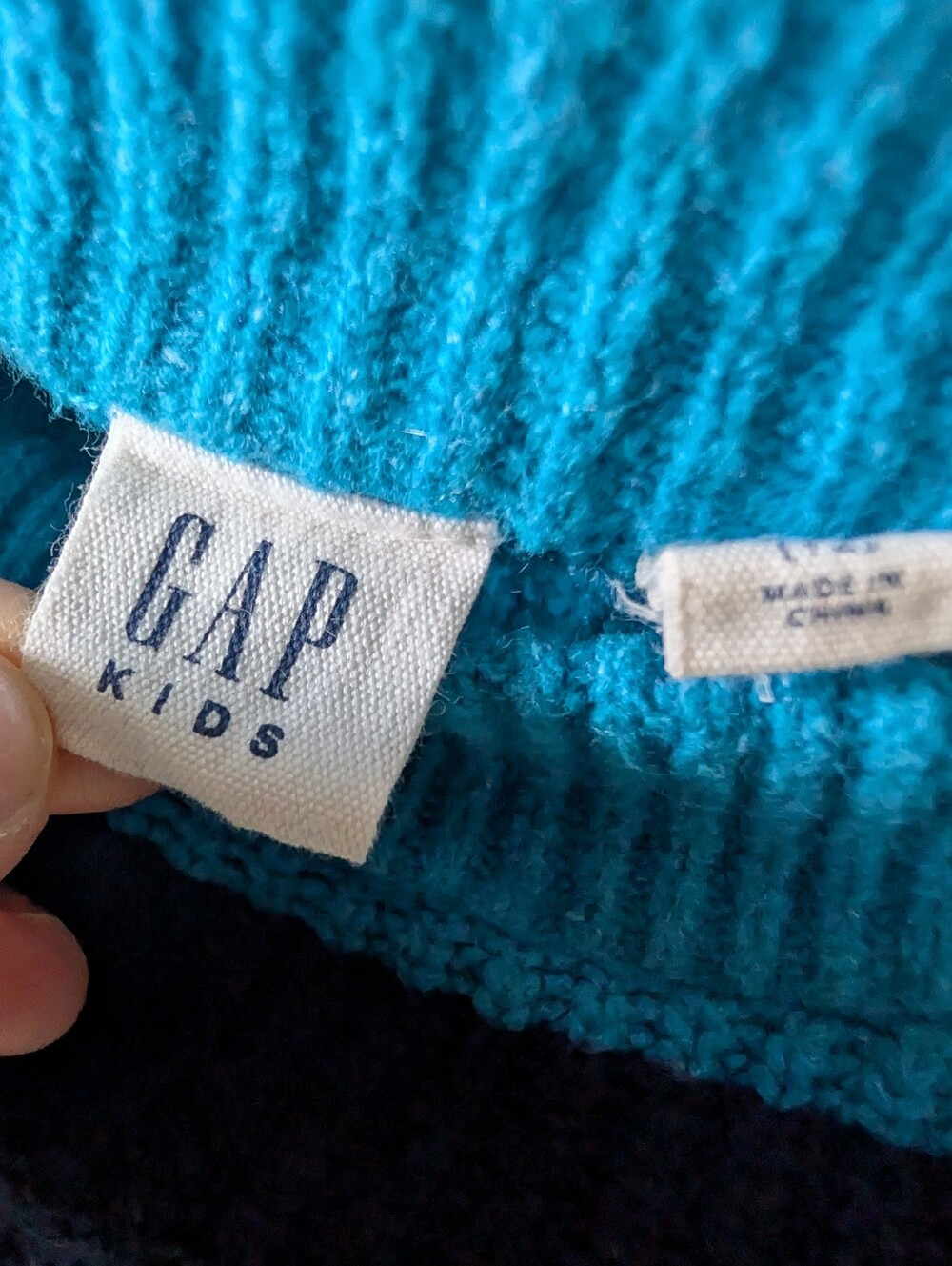 Gap Girls Rainbow Colorblock Stripe Knit Sweater Dress Cotton Blend Sz XL 12 image 4